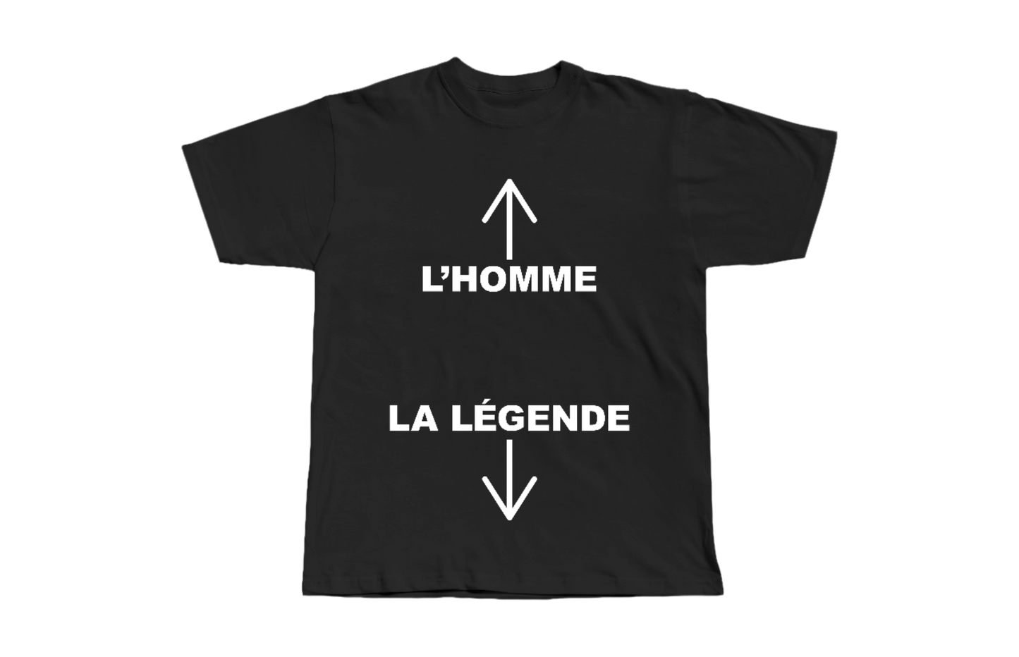 t-shirt l'homme la légende noir