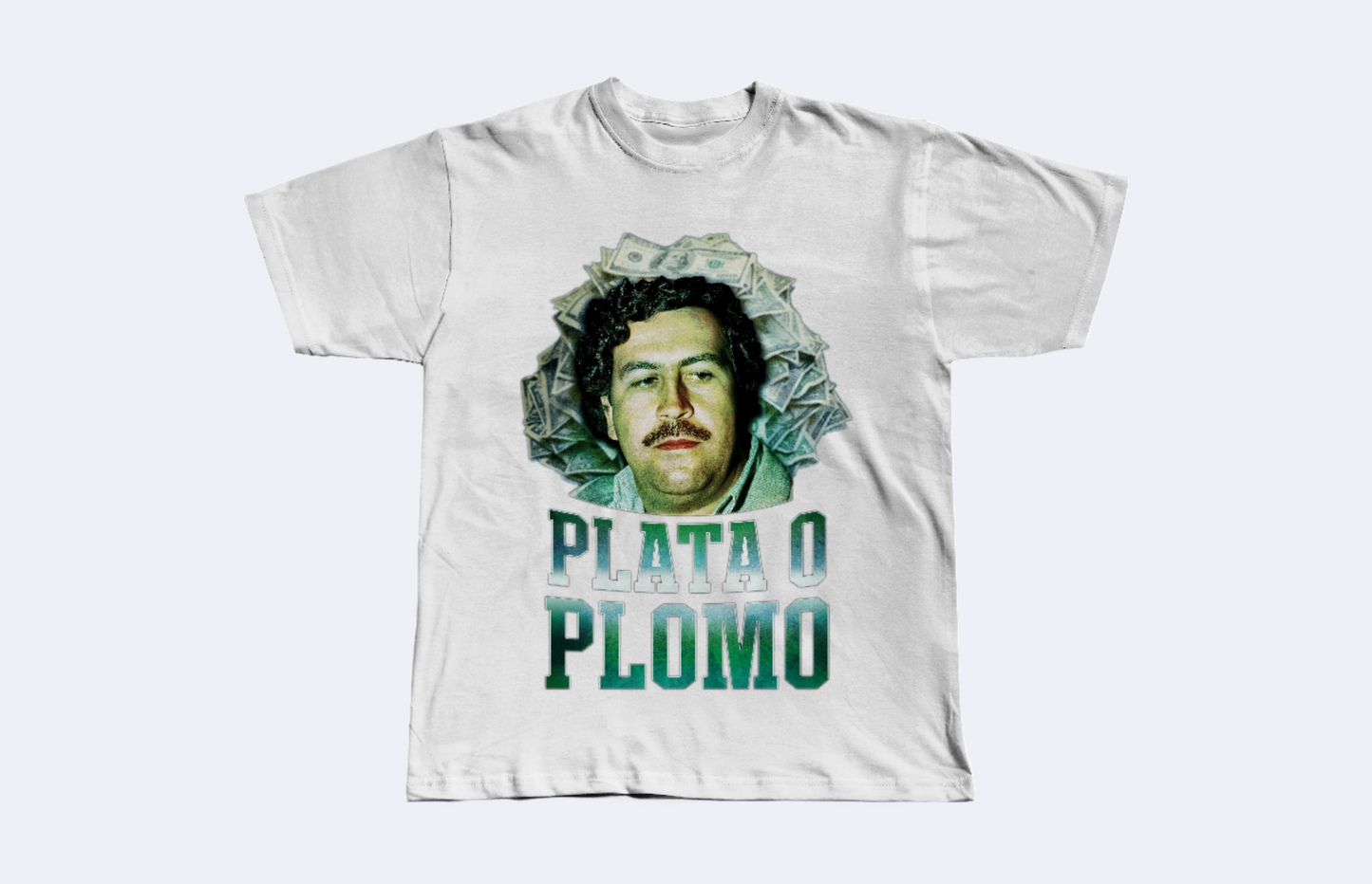 T-shirt plata o plomo blanc