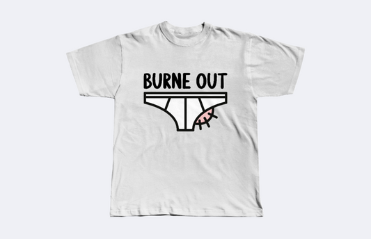 t-shirt burne out blanc