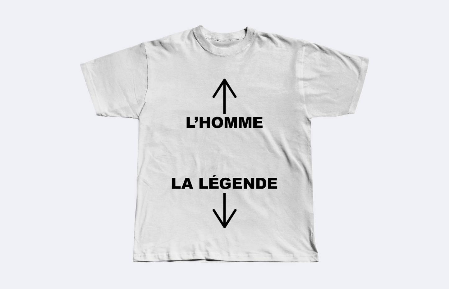 t-shirt l'homme la légende blanc